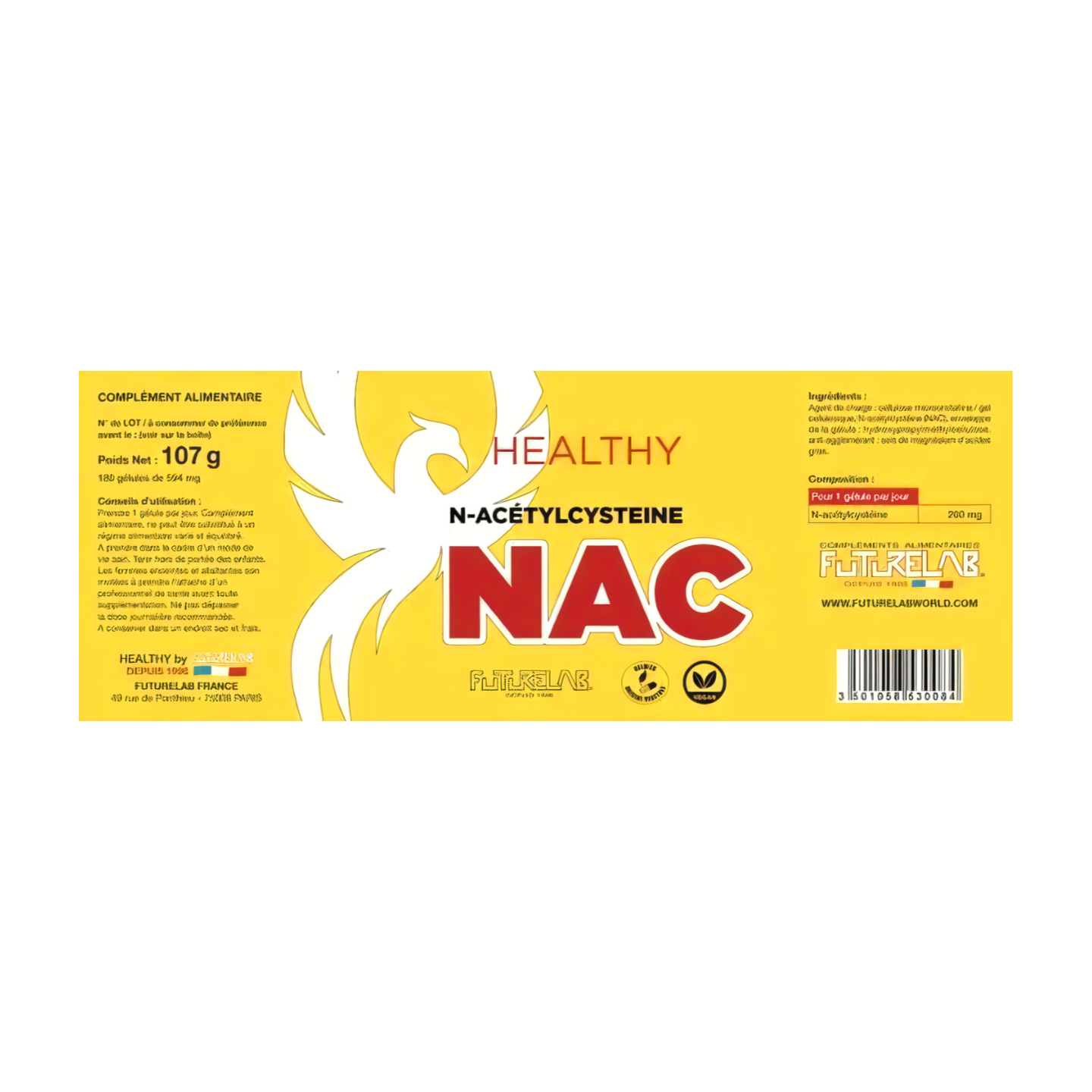 NAC N-acétylcystéine | 180 gélules