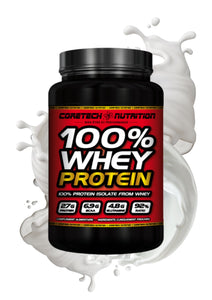 100% whey protein coretech nutrition crème (cream) 2.3kg 92% de protéines commandant costaud image pot