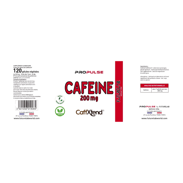 CAFEINE 200mg CAFFXtend | 120 gélules