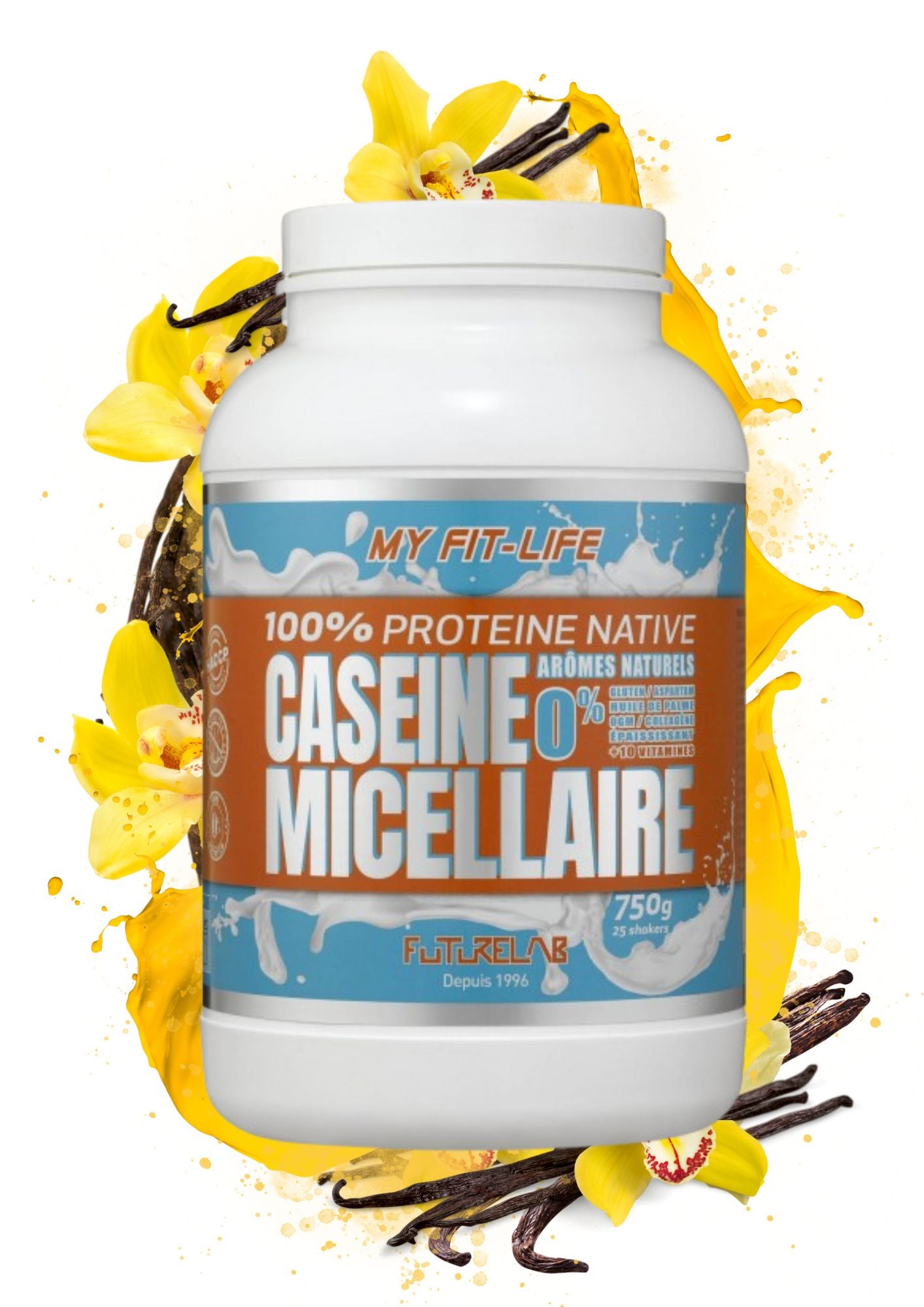 Protéine à digestion lente | CASEINE MICELLAIRE 750G | Vanille