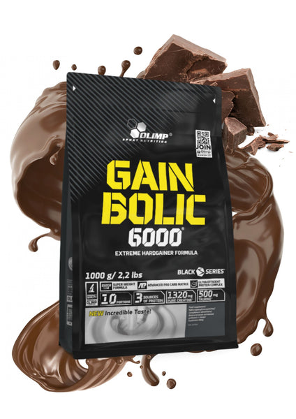 Gainer - Protéine de Prise de Masse | GAIN BOLIC 6000 1KG | Chocolat