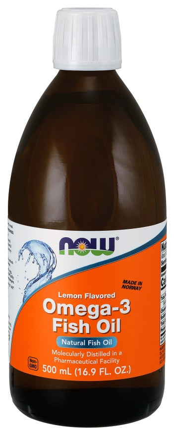 Omega-3 Fish Oil Liquid, Lemon - 500 ml.