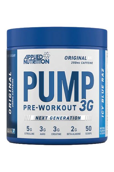 Pump 3G Pre-Workout, Icy Blue Raz - 375 grams