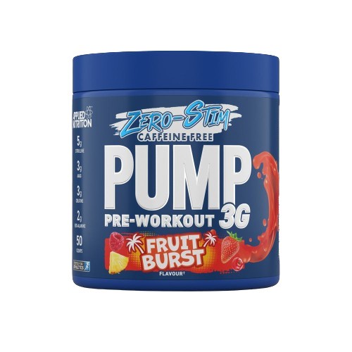 Pump 3G Pre-Workout (Zero Stimulant), Fruit Burst - 375 grams