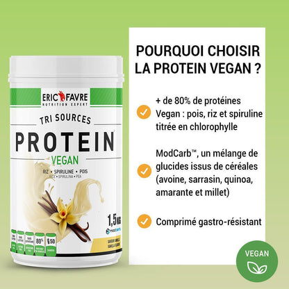 Protéines végétales | Protein Vegan Tri-sources 1.5Kg | Chocolat noisette
