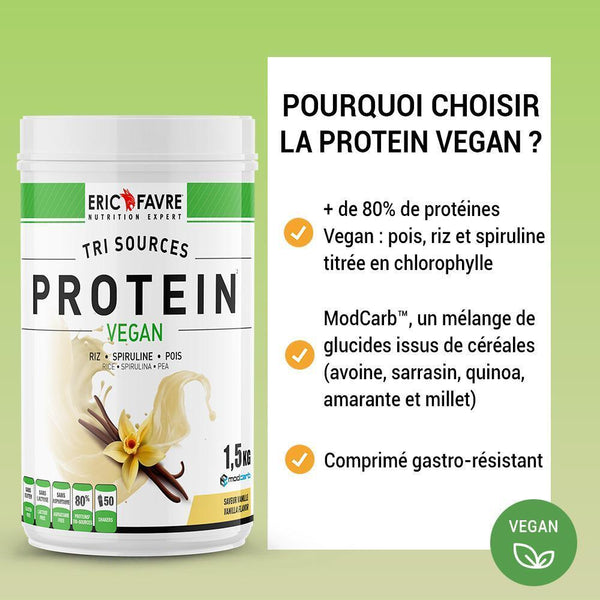 Protéines végétales | Protein Vegan Tri-sources 1.5Kg | Pistache