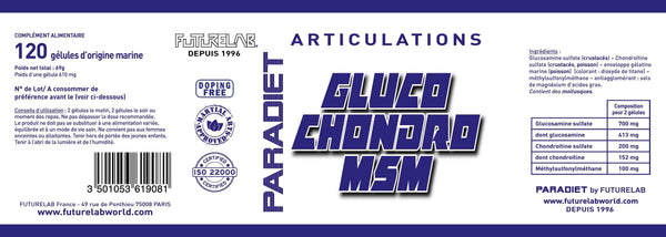 Articulations | GLUCO CHONDRO MSM | 120 gélules d'origine marine