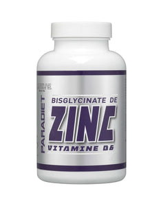 BISGLYCINATE DE ZINC supplément 100% pur pour augmenter la production de Testostérone naturelle et améliorer la force et la croissance musculaire. Formule renforcée Zinc & Vitamine B6. 120 gélules végétales. FUTURELAB expédié en 24/48H. Image pot.