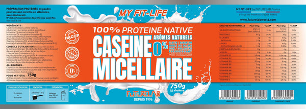 Protéine à digestion lente | CASEINE MICELLAIRE 750g | Vanille