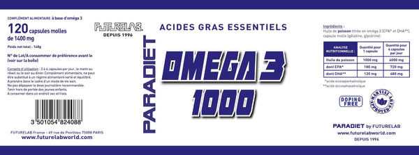 Acides gras essentiels | OMEGA 3 1000 120 capsules