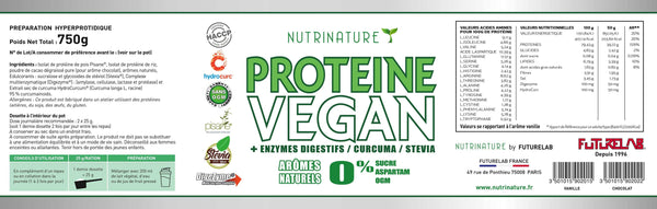 Protéines végétales | PROTEINE VEGAN 750g | Chocolat